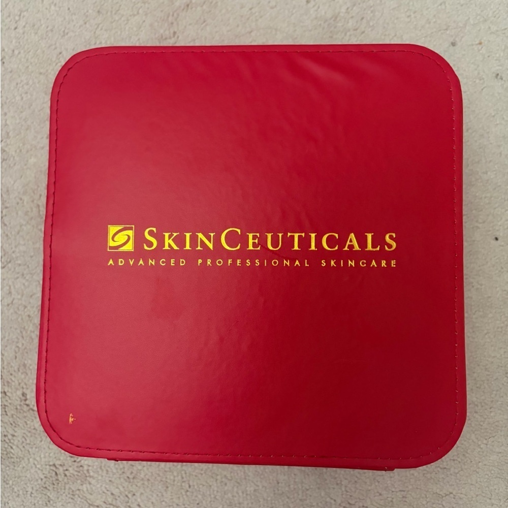 SkinCeuticals Red Skincare Pouch with Gold Logo